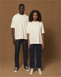 T-SHIRT UNISEX OVERSIZE CON COLLO A BORDO ALTO